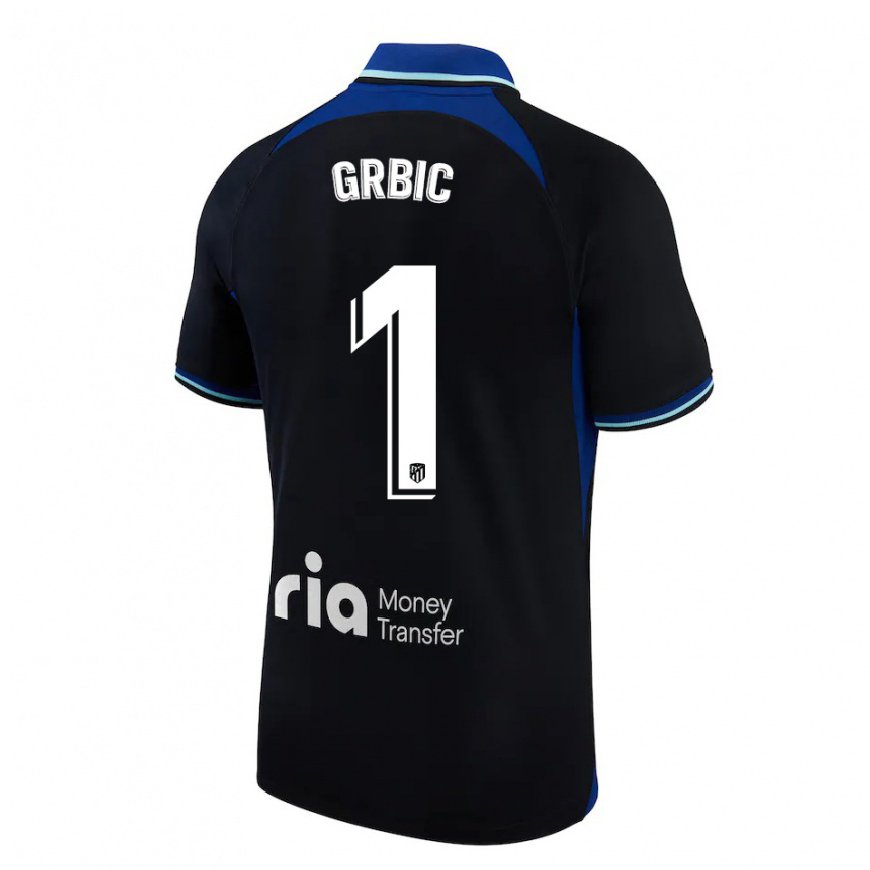 Kandiny Miesten Ivo Grbic #1 Musta Valkoinen Sininen Vieraspaita 2022/23 Lyhythihainen Paita T-paita
