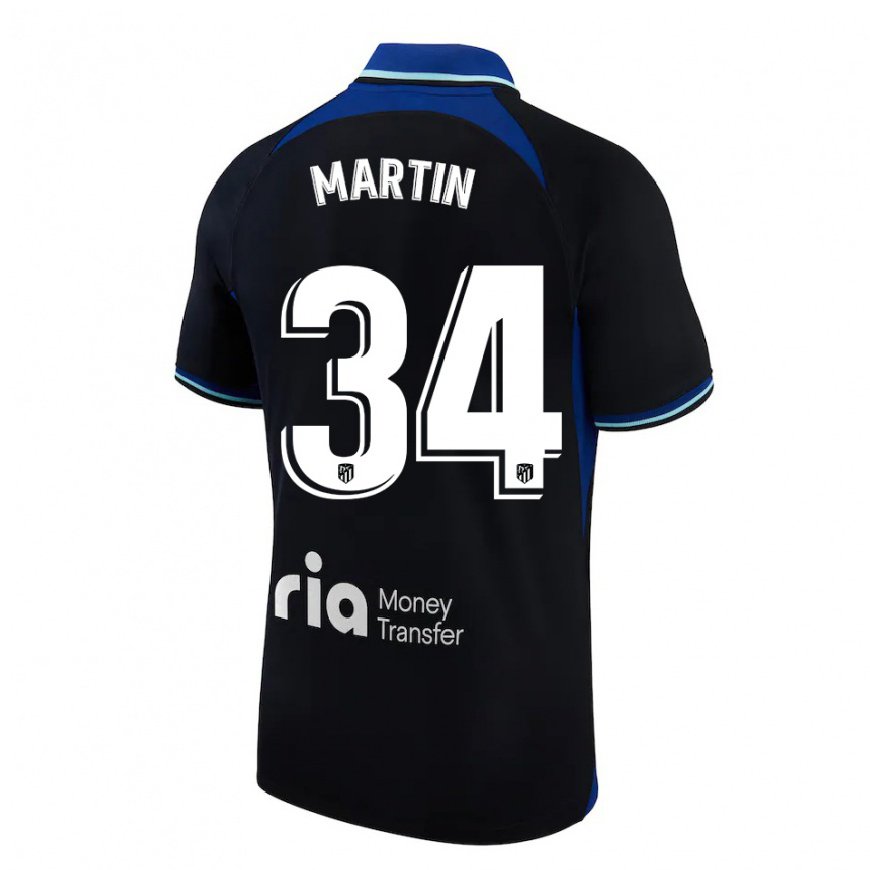 Kandiny Miesten Carlos Martin #34 Musta Valkoinen Sininen Vieraspaita 2022/23 Lyhythihainen Paita T-paita