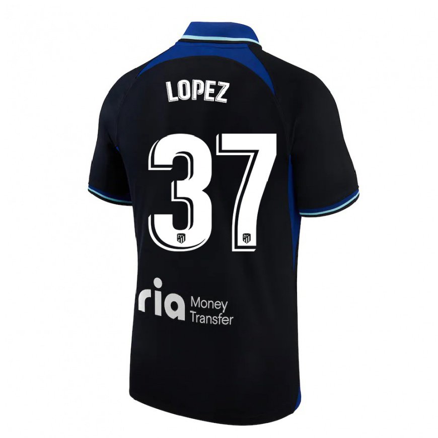 Kandiny Miesten Alex Lopez #37 Musta Valkoinen Sininen Vieraspaita 2022/23 Lyhythihainen Paita T-paita