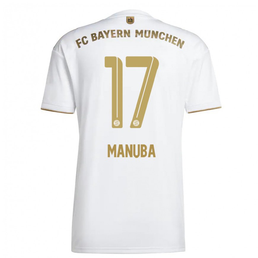 Kandiny Miesten Vincent Manuba #17 Valkoinen Kulta Vieraspaita 2022/23 Lyhythihainen Paita T-paita