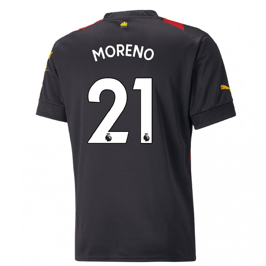 Kandiny Miesten Marlos Moreno #21 Musta Punainen Vieraspaita 2022/23 Lyhythihainen Paita T-paita