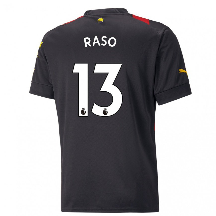 Kandiny Miesten Hayley Raso #13 Musta Punainen Vieraspaita 2022/23 Lyhythihainen Paita T-paita
