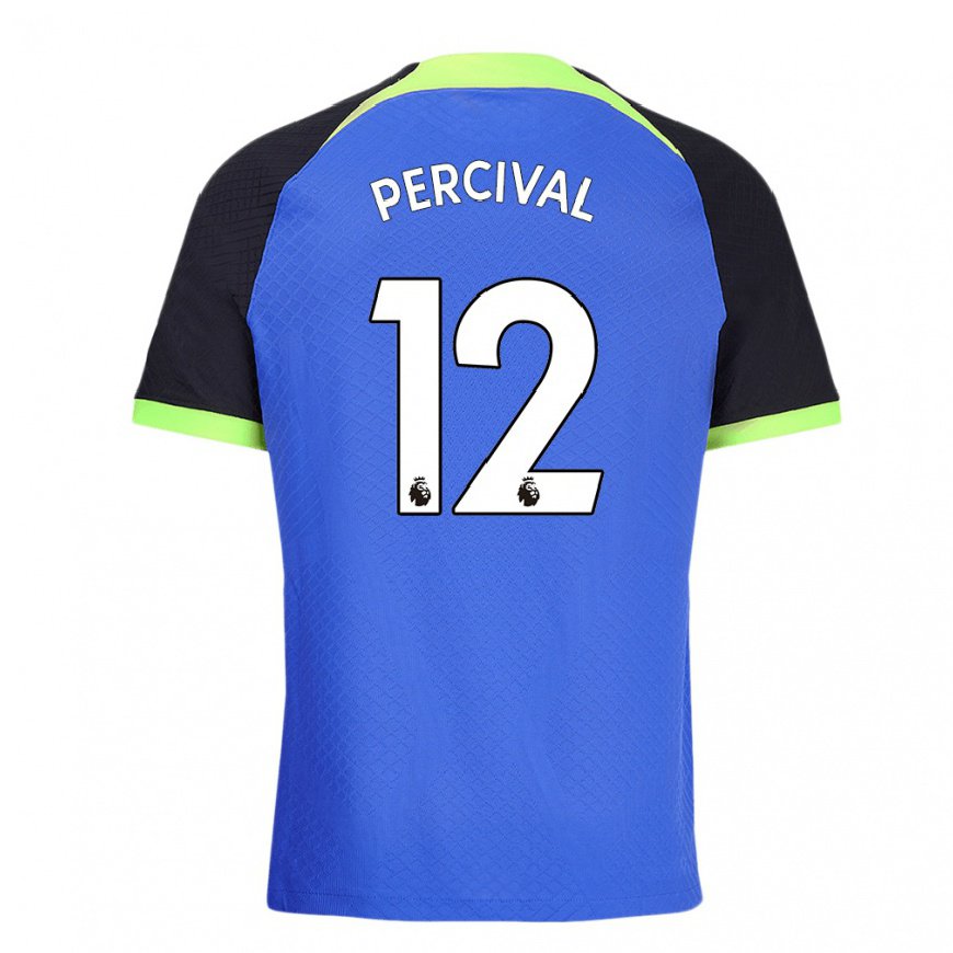 Kandiny Miesten Ria Percival #12 Sinivihreä Vieraspaita 2022/23 Lyhythihainen Paita T-paita