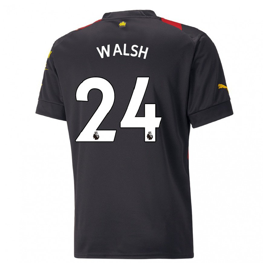 Kandiny Naisten Keira Walsh #24 Musta Punainen Vieraspaita 2022/23 Lyhythihainen Paita T-paita