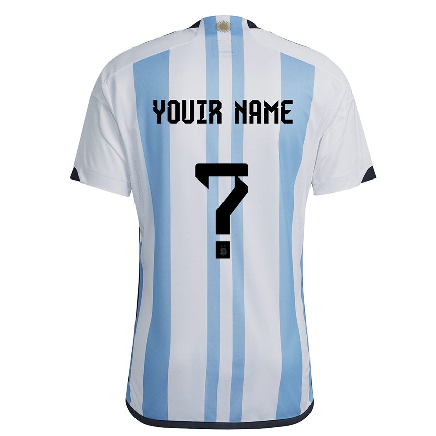 Kandiny Lapset Argentiinan Nimesi #0 Valkoinen Taivas Sininen Kotipaita 22-24 Lyhythihainen Paita T-paita