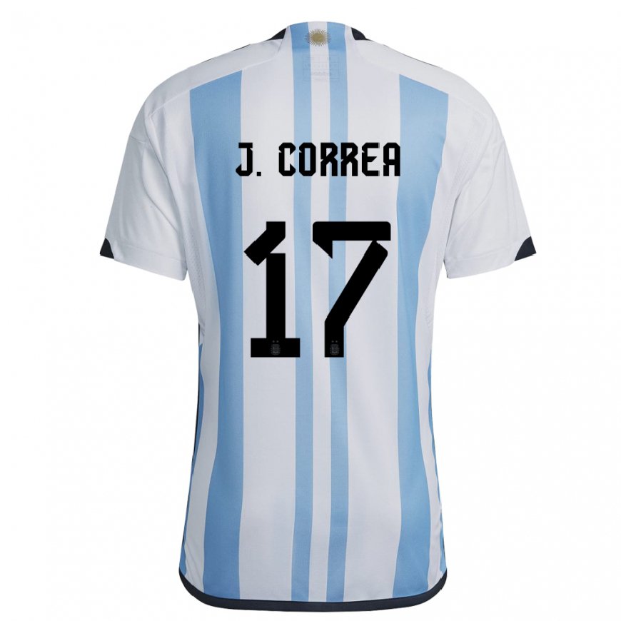 Kandiny Lapset Argentiinan Joaquin Correa #17 Valkoinen Taivas Sininen Kotipaita 22-24 Lyhythihainen Paita T-paita