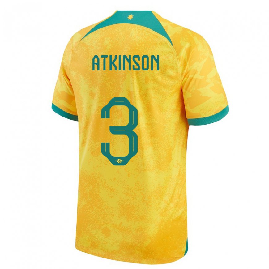 Kandiny Lapset Australian Nathaniel Atkinson #3 Kultainen Kotipaita 22-24 Lyhythihainen Paita T-paita