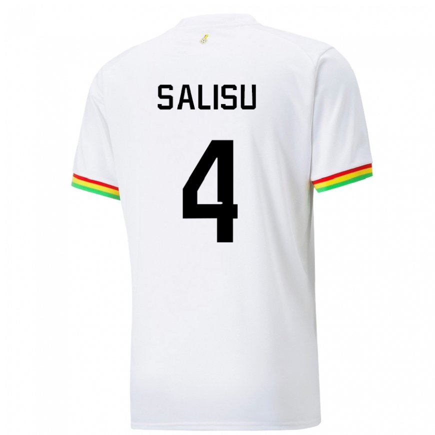 Kandiny Lapset Ghanan Mohammed Salisu #4 Valkoinen Kotipaita 22-24 Lyhythihainen Paita T-paita