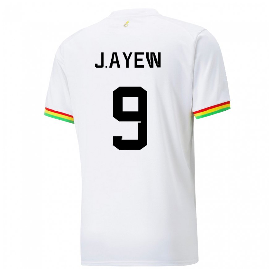 Kandiny Lapset Ghanan Jordan Ayew #9 Valkoinen Kotipaita 22-24 Lyhythihainen Paita T-paita