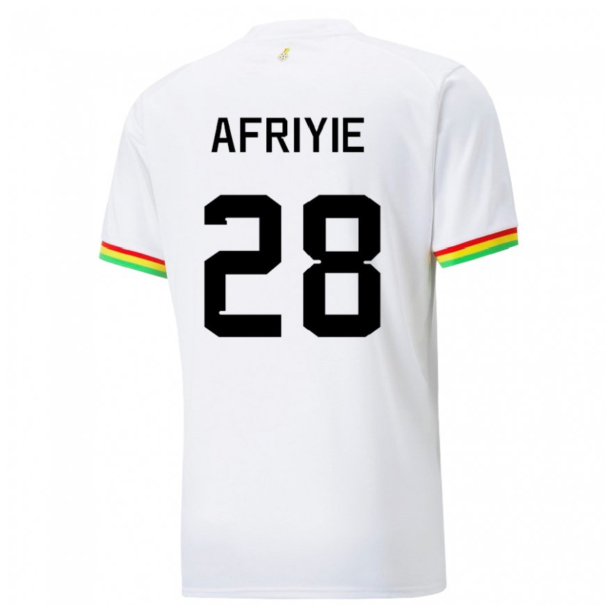 Kandiny Lapset Ghanan Daniel Afriyie #28 Valkoinen Kotipaita 22-24 Lyhythihainen Paita T-paita