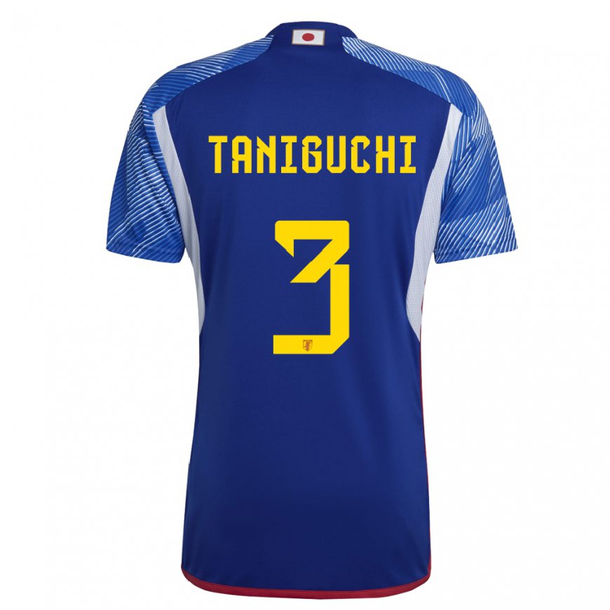 Kandiny Lapset Japanin Shogo Taniguchi #3 Kuninkaallisen Sininen Kotipaita 22-24 Lyhythihainen Paita T-paita