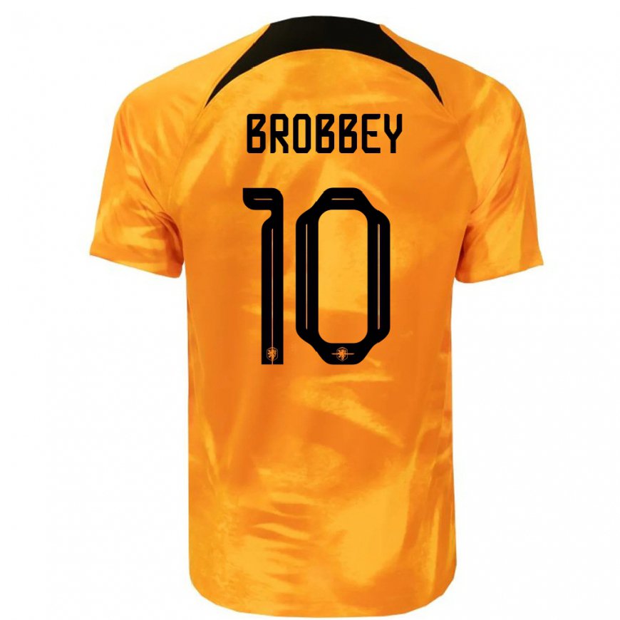 Kandiny Lapset Alankomaiden Brian Brobbey #10 Laseroranssi Kotipaita 22-24 Lyhythihainen Paita T-paita