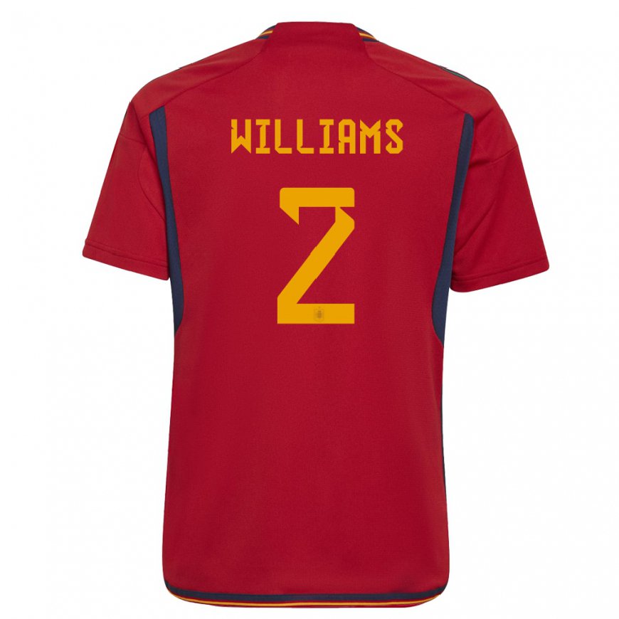 Kandiny Lapset Espanjan Nico Williams #2 Punainen Kotipaita 22-24 Lyhythihainen Paita T-paita