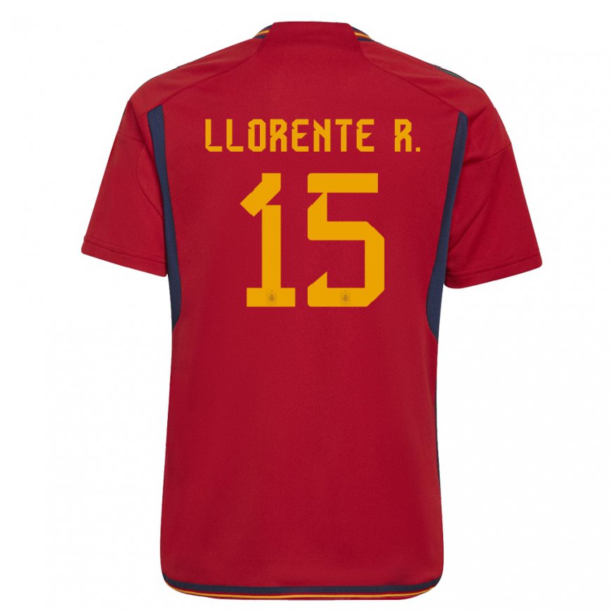 Kandiny Lapset Espanjan Diego Llorente #15 Punainen Kotipaita 22-24 Lyhythihainen Paita T-paita