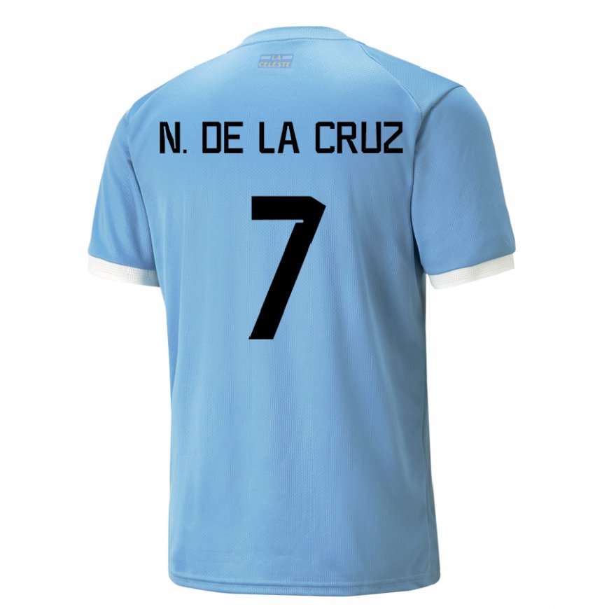 Kandiny Lapset Uruguayn Nicolas De La Cruz #7 Sininen Kotipaita 22-24 Lyhythihainen Paita T-paita