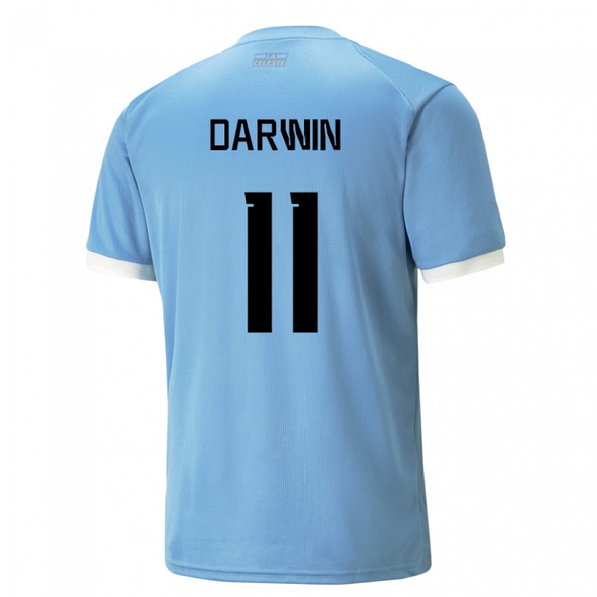 Kandiny Lapset Uruguayn Darwin Nunez #11 Sininen Kotipaita 22-24 Lyhythihainen Paita T-paita
