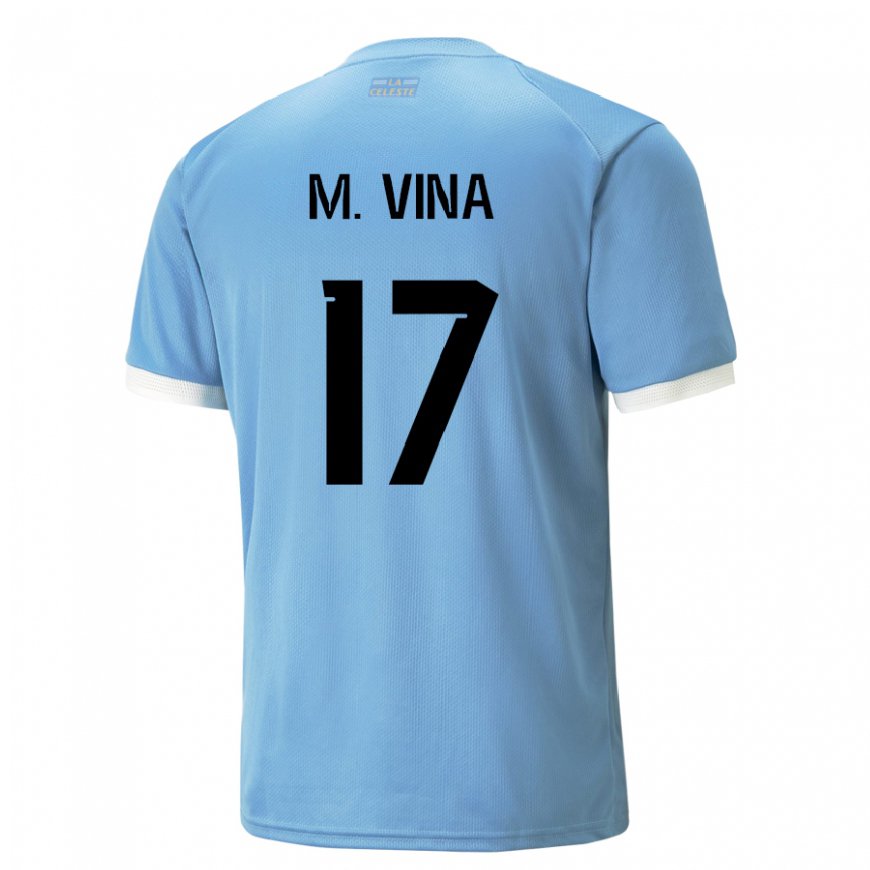 Kandiny Lapset Uruguayn Matias Vina #17 Sininen Kotipaita 22-24 Lyhythihainen Paita T-paita
