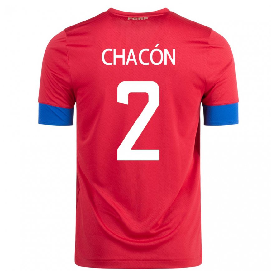 Kandiny Lapset Costa Rican Daniel Chacon #2 Punainen Kotipaita 22-24 Lyhythihainen Paita T-paita