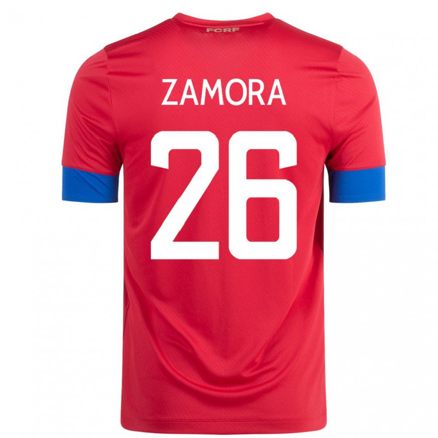 Kandiny Lapset Costa Rican Alvaro Zamora #26 Punainen Kotipaita 22-24 Lyhythihainen Paita T-paita