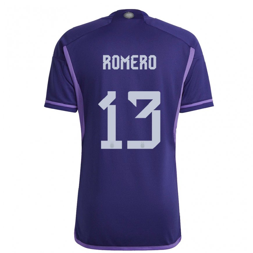 Kandiny Lapset Argentiinan Cristian Romero #13 Violetti Vieraspaita 22-24 Lyhythihainen Paita T-paita