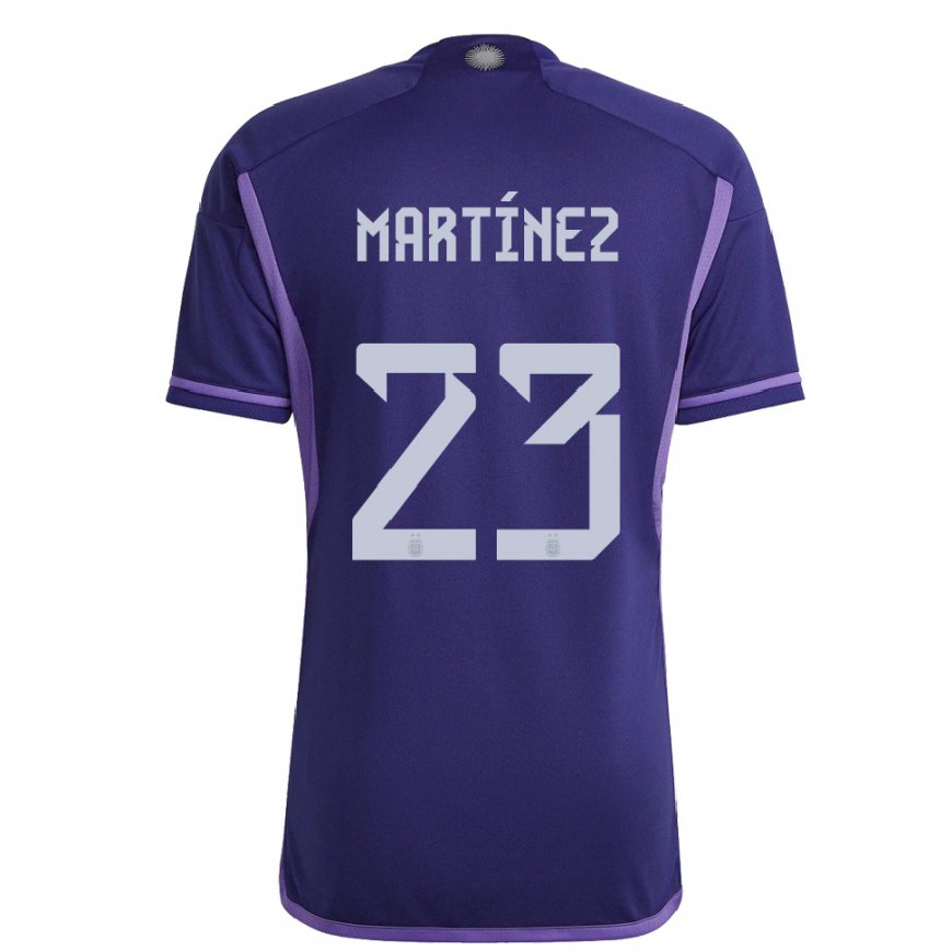 Kandiny Lapset Argentiinan Emiliano Martinez #23 Violetti Vieraspaita 22-24 Lyhythihainen Paita T-paita