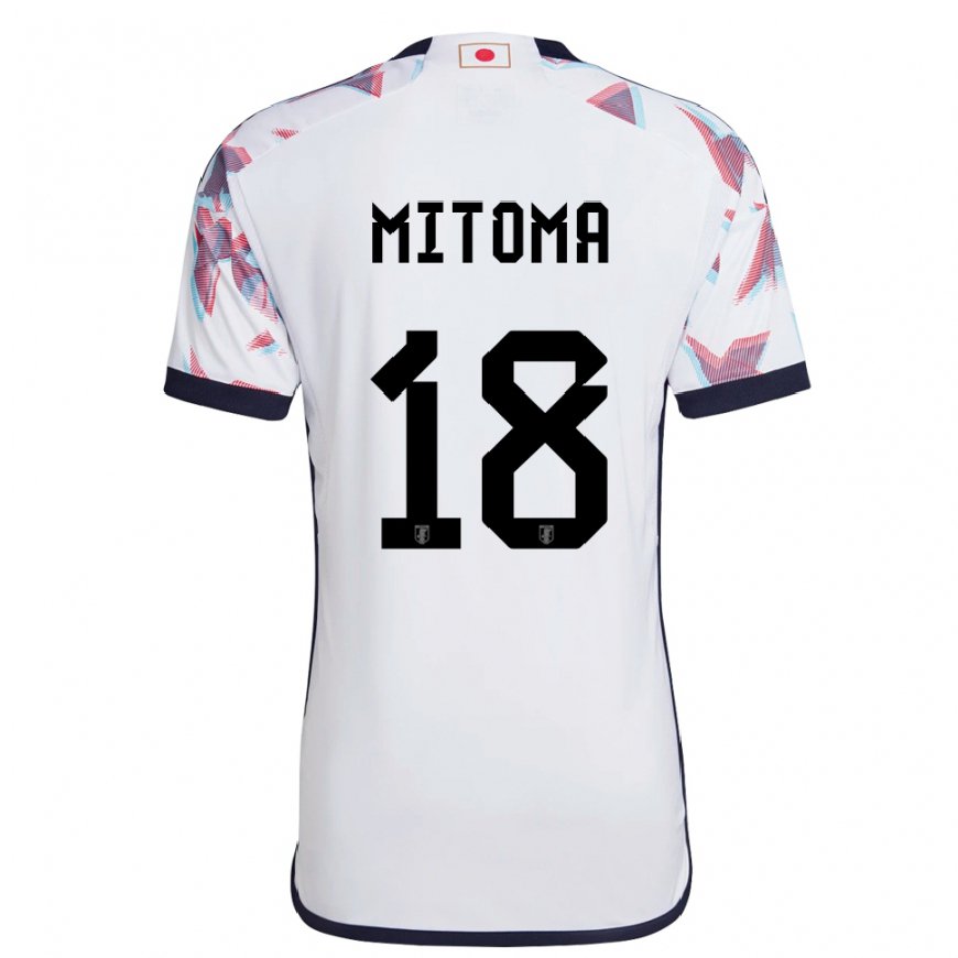 Kandiny Lapset Japanin Kaoru Mitoma #18 Valkoinen Vieraspaita 22-24 Lyhythihainen Paita T-paita