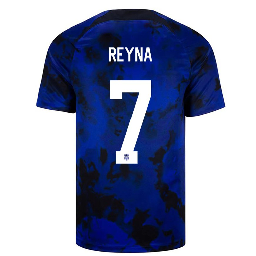 Kandiny Lapset Yhdysvaltain Giovanni Reyna #7 Kuninkaallisen Sininen Vieraspaita 22-24 Lyhythihainen Paita T-paita