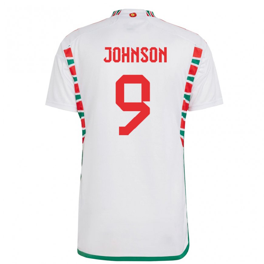 Kandiny Lapset Walesin Brennan Johnson #9 Valkoinen Vieraspaita 22-24 Lyhythihainen Paita T-paita