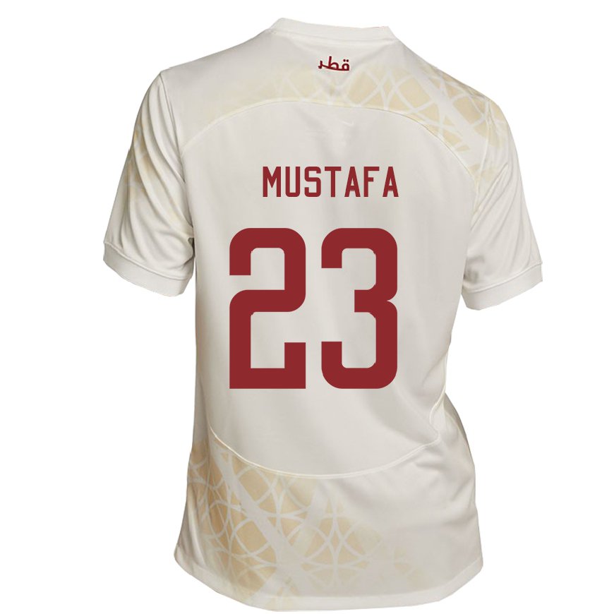 Kandiny Lapset Qatarin Mustafa Mashaal #23 Kultainen Beige Vieraspaita 22-24 Lyhythihainen Paita T-paita