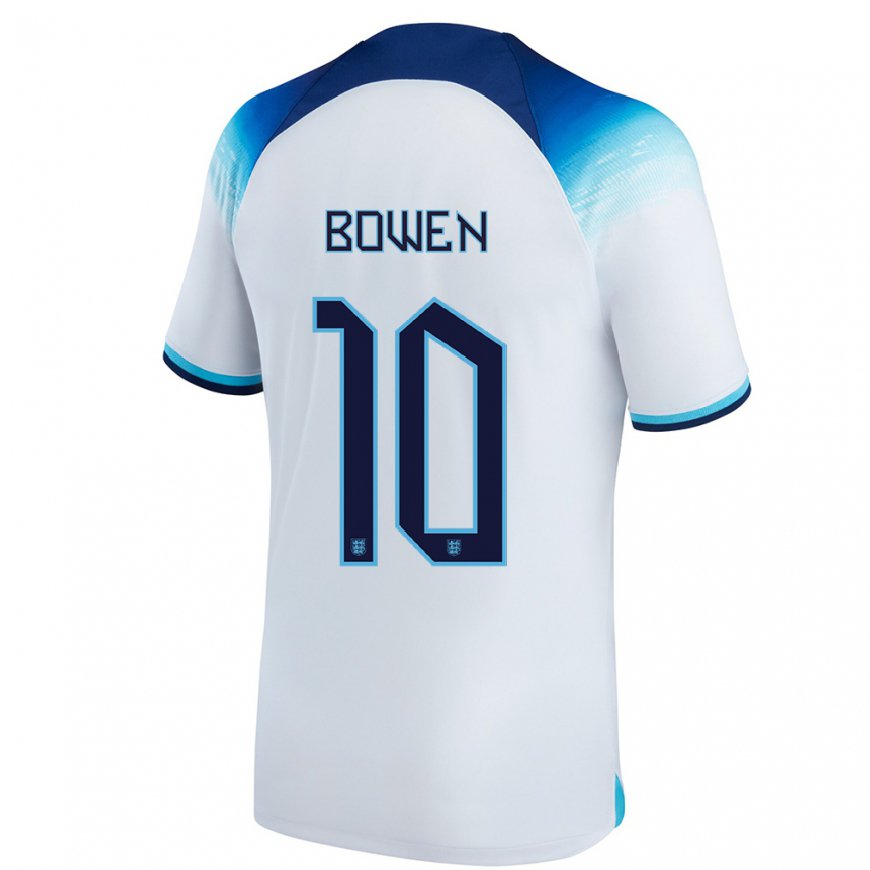 Kandiny Miesten Englannin Jarrod Bowen #10 Valkoinen Sininen Kotipaita 22-24 Lyhythihainen Paita T-paita