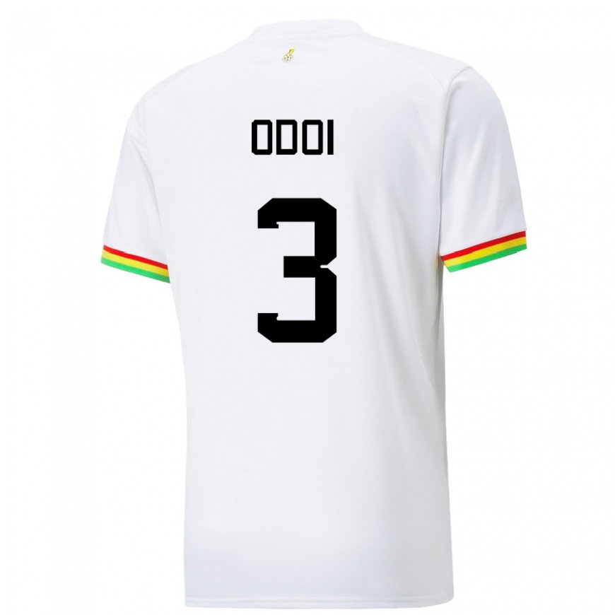Kandiny Miesten Ghanan Denis Odoi #3 Valkoinen Kotipaita 22-24 Lyhythihainen Paita T-paita