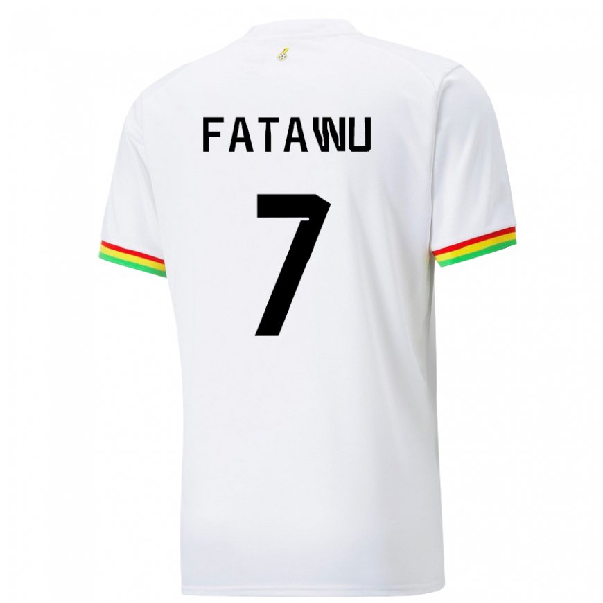 Kandiny Miesten Ghanan Issahaku Fatawu #7 Valkoinen Kotipaita 22-24 Lyhythihainen Paita T-paita