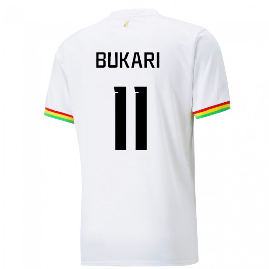 Kandiny Miesten Ghanan Osman Bukari #11 Valkoinen Kotipaita 22-24 Lyhythihainen Paita T-paita
