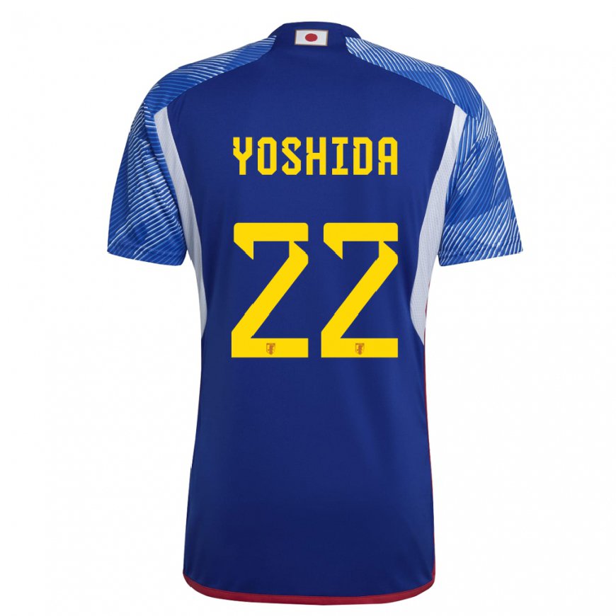 Kandiny Miesten Japanin Maya Yoshida #22 Kuninkaallisen Sininen Kotipaita 22-24 Lyhythihainen Paita T-paita