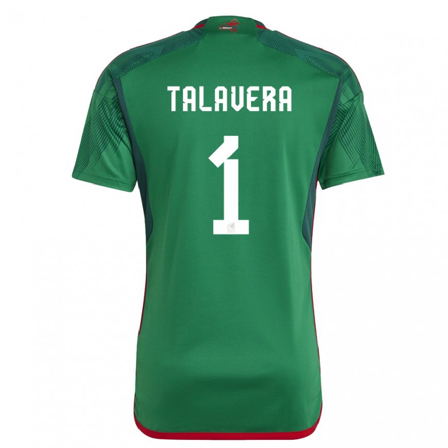 Kandiny Miesten Meksikon Alfredo Talavera #1 Vihreä Kotipaita 22-24 Lyhythihainen Paita T-paita