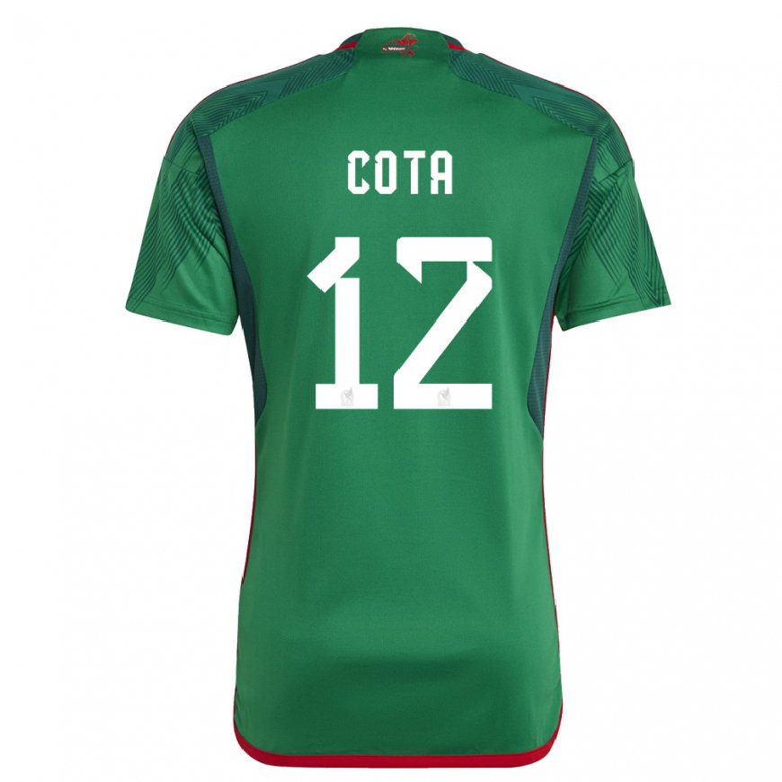 Kandiny Miesten Meksikon Rodolfo Cota #12 Vihreä Kotipaita 22-24 Lyhythihainen Paita T-paita