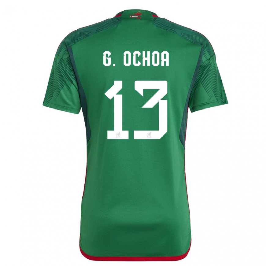 Kandiny Miesten Meksikon Guillermo Ochoa #13 Vihreä Kotipaita 22-24 Lyhythihainen Paita T-paita