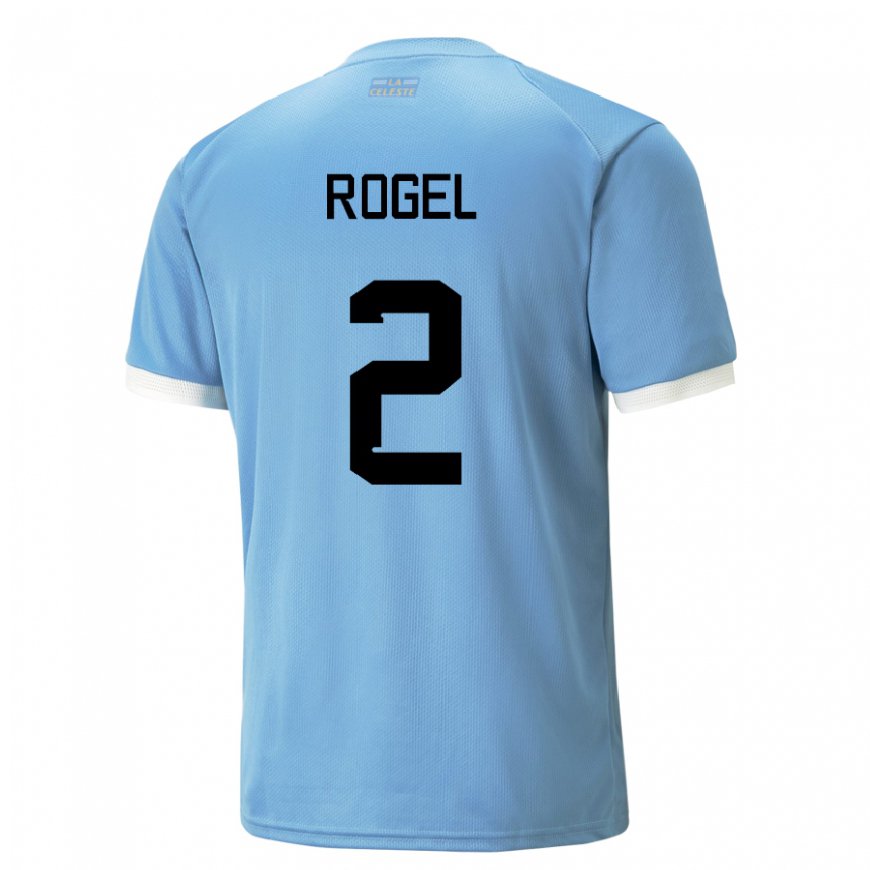 Kandiny Miesten Uruguayn Agustin Rogel #2 Sininen Kotipaita 22-24 Lyhythihainen Paita T-paita