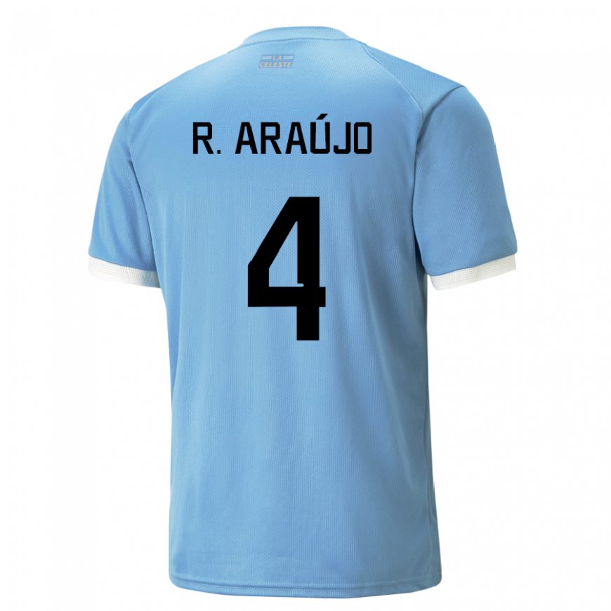 Kandiny Miesten Uruguayn Ronald Araujo #4 Sininen Kotipaita 22-24 Lyhythihainen Paita T-paita