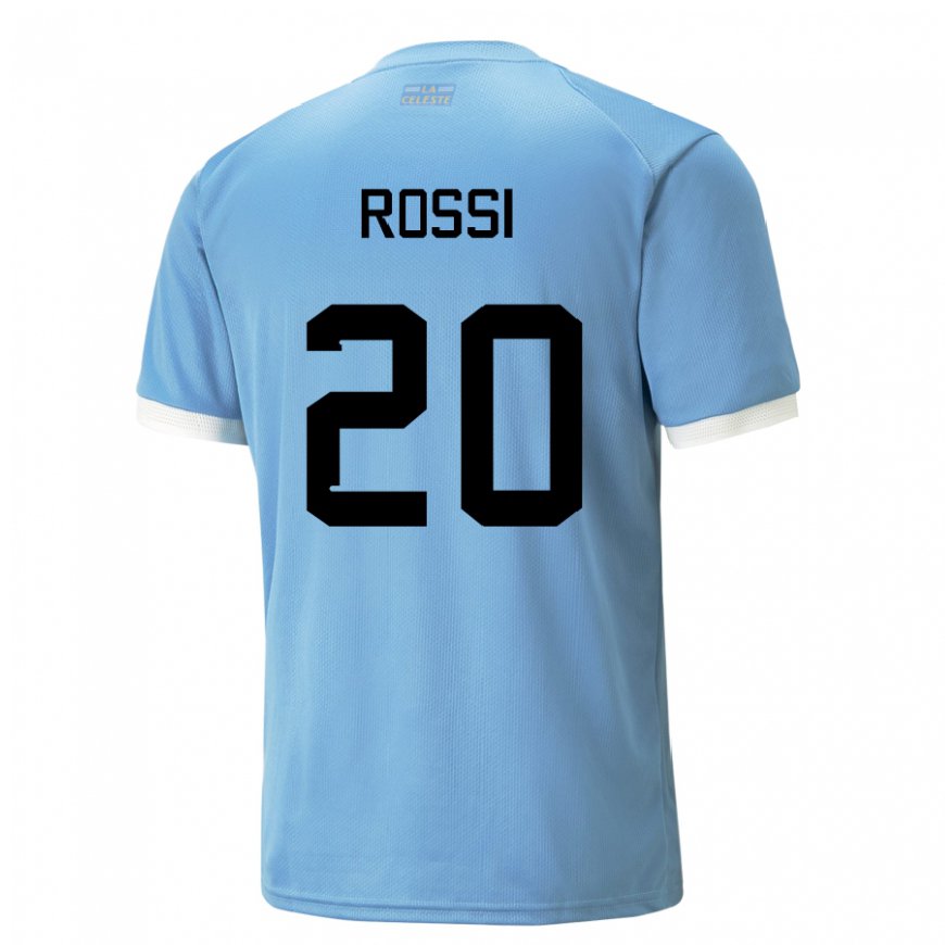 Kandiny Miesten Uruguayn Diego Rossi #20 Sininen Kotipaita 22-24 Lyhythihainen Paita T-paita