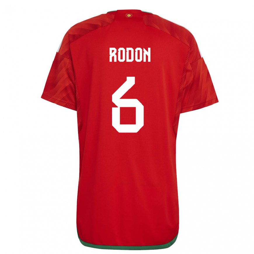 Kandiny Miesten Walesin Joe Rodon #6 Punainen Kotipaita 22-24 Lyhythihainen Paita T-paita