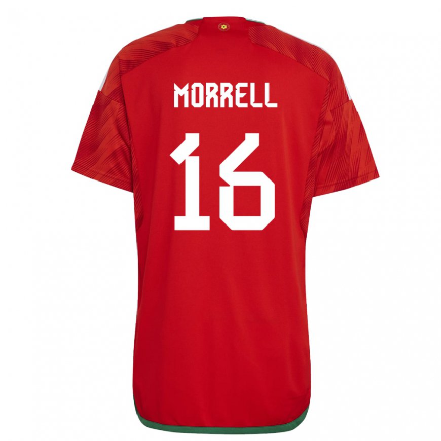 Kandiny Miesten Walesin Joe Morrell #16 Punainen Kotipaita 22-24 Lyhythihainen Paita T-paita