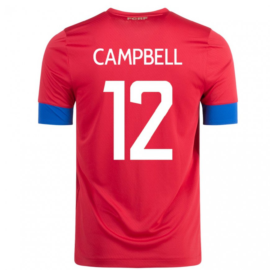 Kandiny Miesten Costa Rican Joel Campbell #12 Punainen Kotipaita 22-24 Lyhythihainen Paita T-paita