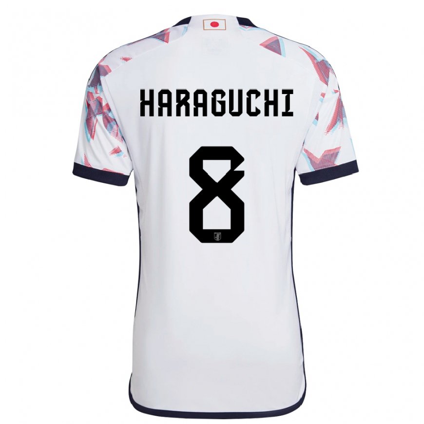 Kandiny Miesten Japanin Genki Haraguchi #8 Valkoinen Vieraspaita 22-24 Lyhythihainen Paita T-paita