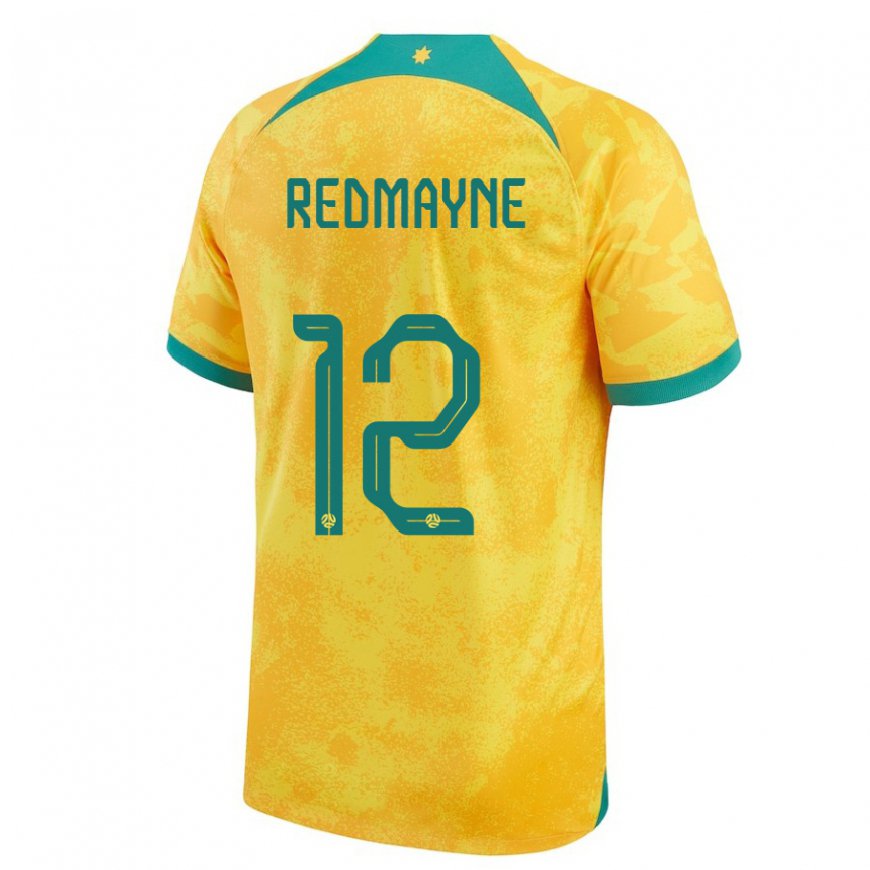 Kandiny Naisten Australian Andrew Redmayne #12 Kultainen Kotipaita 22-24 Lyhythihainen Paita T-paita