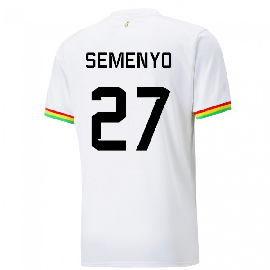 Kandiny Naisten Ghanan Antoine Semenyo #27 Valkoinen Kotipaita 22-24 Lyhythihainen Paita T-paita