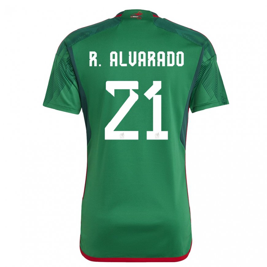 Kandiny Naisten Meksikon Roberto Alvarado #21 Vihreä Kotipaita 22-24 Lyhythihainen Paita T-paita