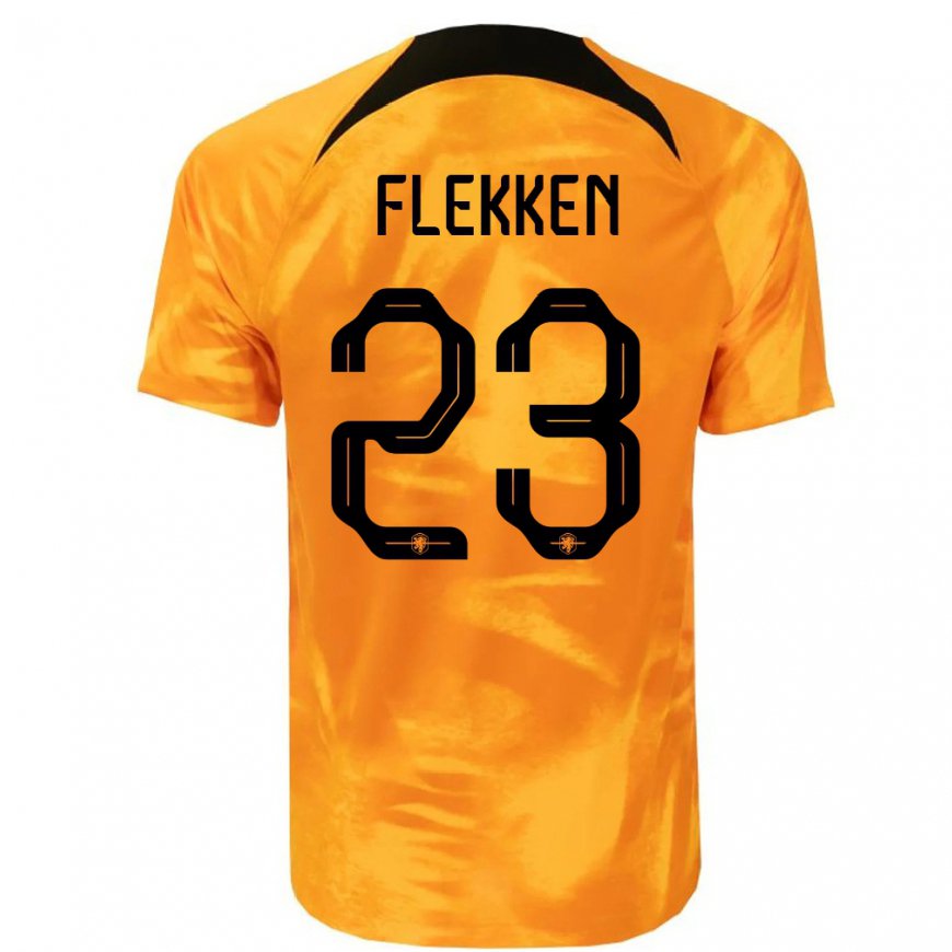 Kandiny Naisten Alankomaiden Mark Flekken #23 Laseroranssi Kotipaita 22-24 Lyhythihainen Paita T-paita