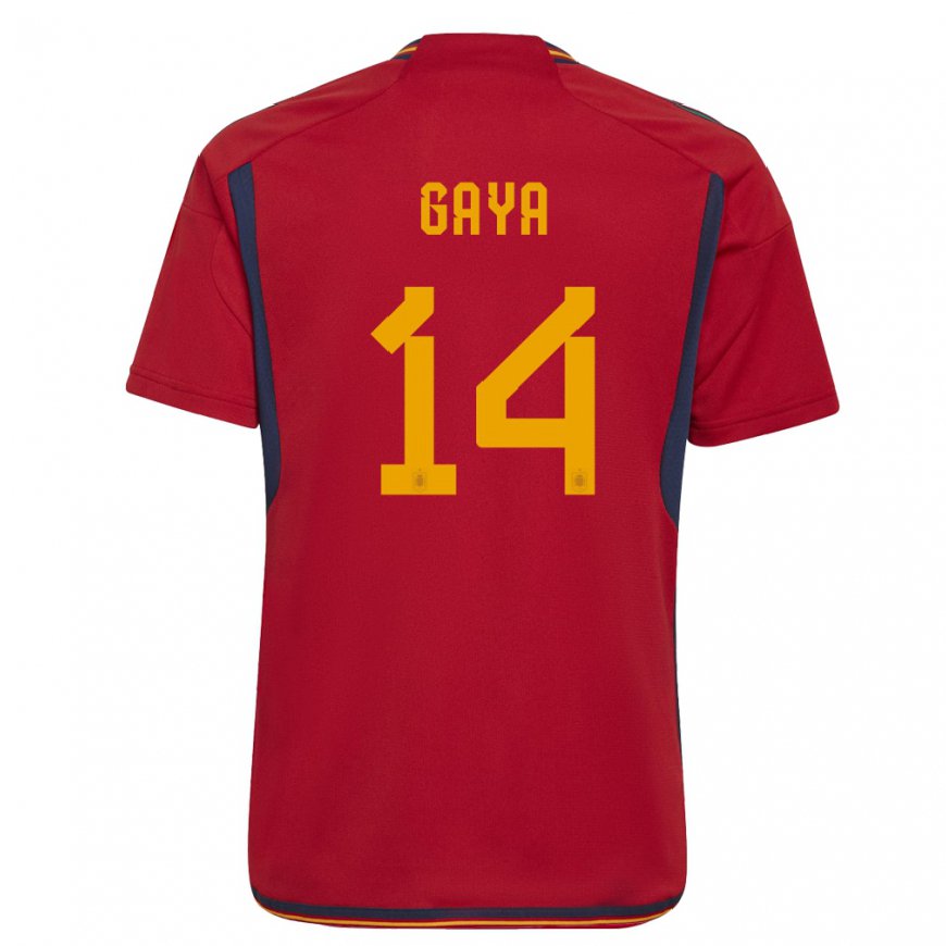 Kandiny Naisten Espanjan Jose Gaya #14 Punainen Kotipaita 22-24 Lyhythihainen Paita T-paita
