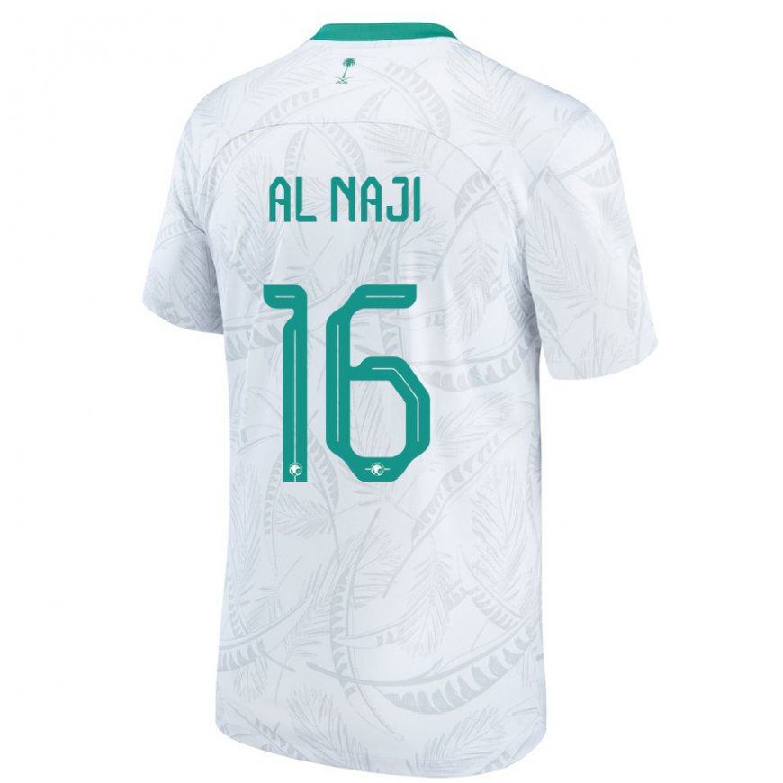Kandiny Naisten Saudi-arabian Sami Al Naji #16 Valkoinen Kotipaita 22-24 Lyhythihainen Paita T-paita